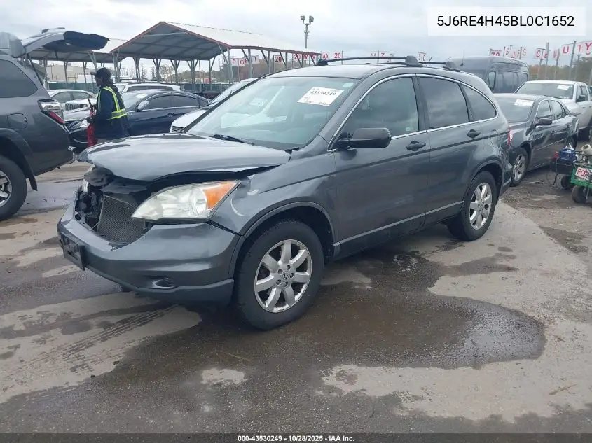 5J6RE4H49BL001652 2011 Honda Cr-V Se