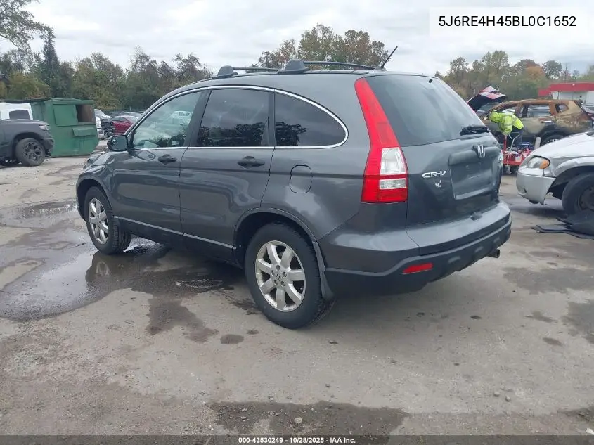 5J6RE4H49BL001652 2011 Honda Cr-V Se