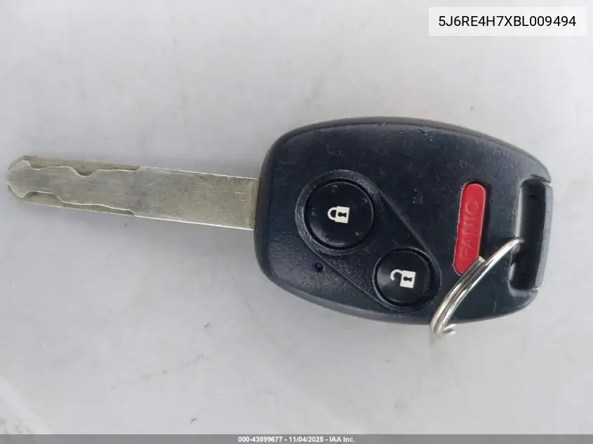 5J6RE4H7XBL009494 2011 Honda Cr-V Ex-L