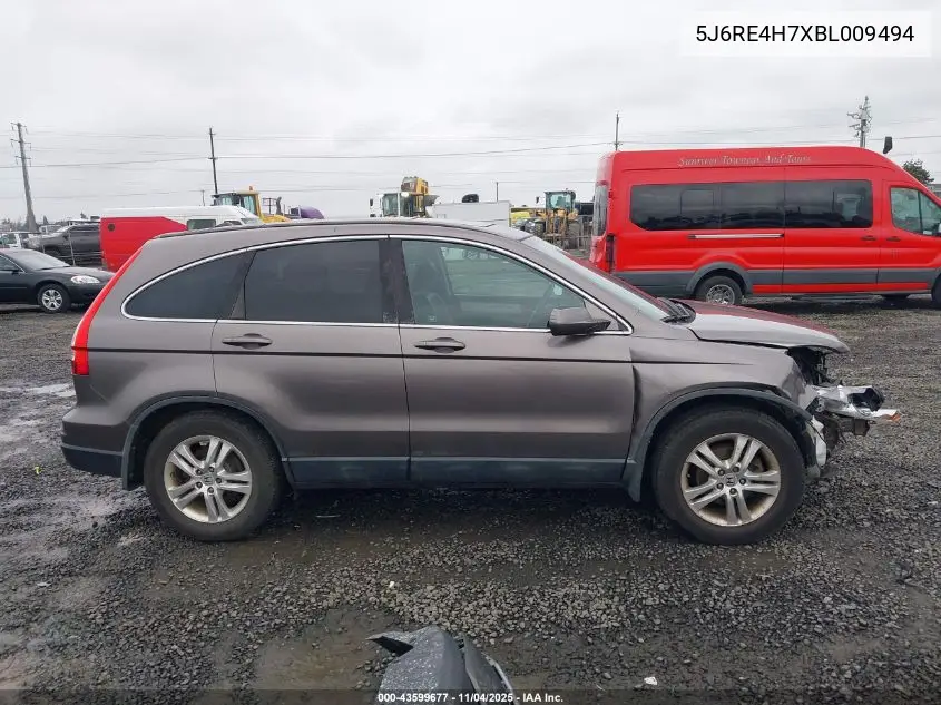 5J6RE4H7XBL009494 2011 Honda Cr-V Ex-L