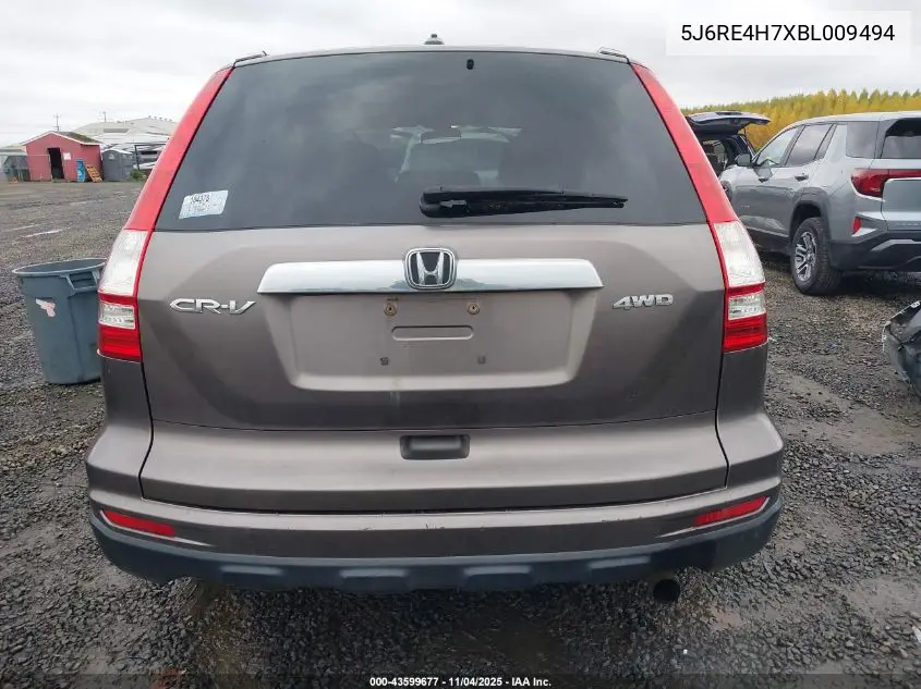 5J6RE4H7XBL009494 2011 Honda Cr-V Ex-L