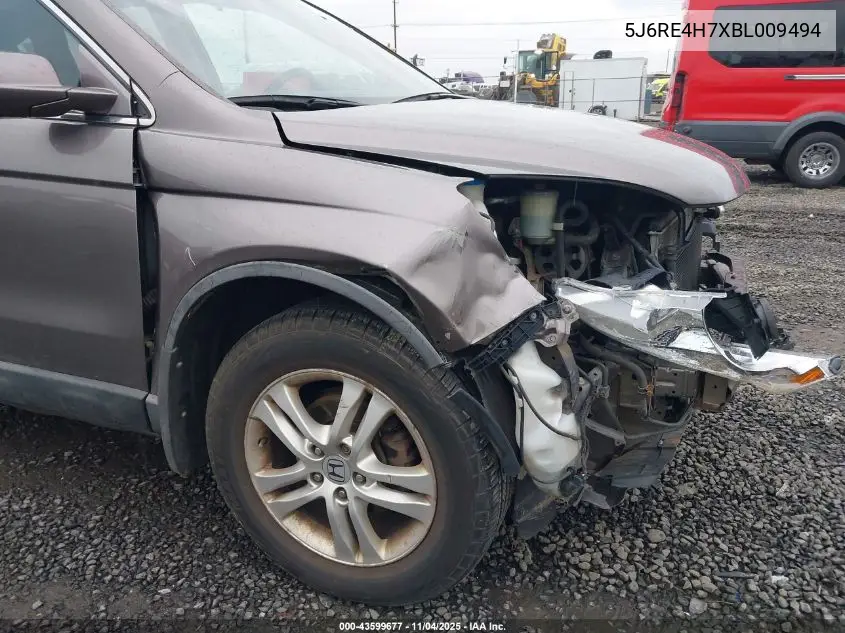 5J6RE4H7XBL009494 2011 Honda Cr-V Ex-L