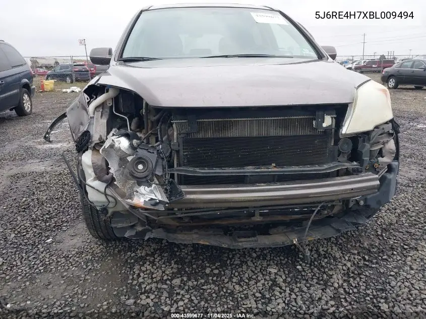 5J6RE4H7XBL009494 2011 Honda Cr-V Ex-L
