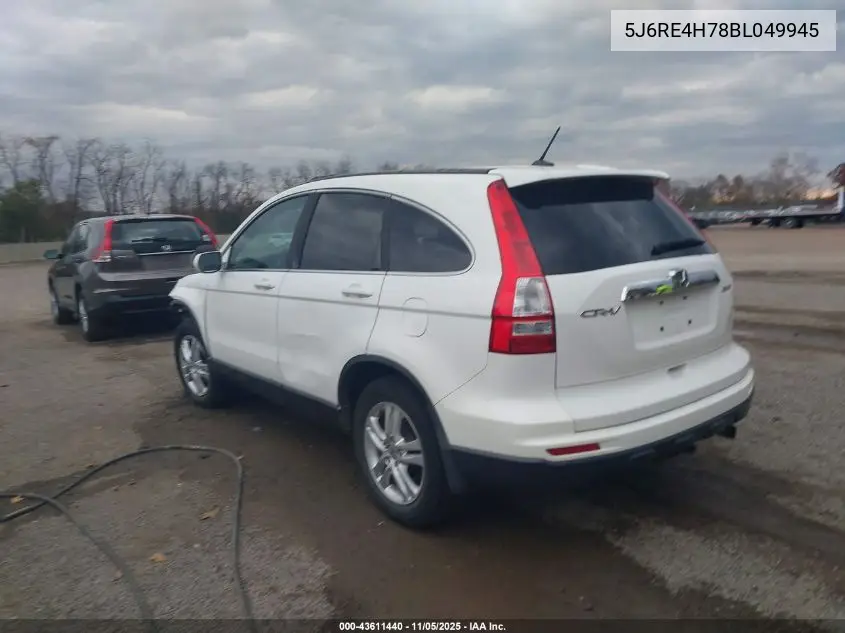5J6RE4H78BL049945 2011 Honda Cr-V Ex-L