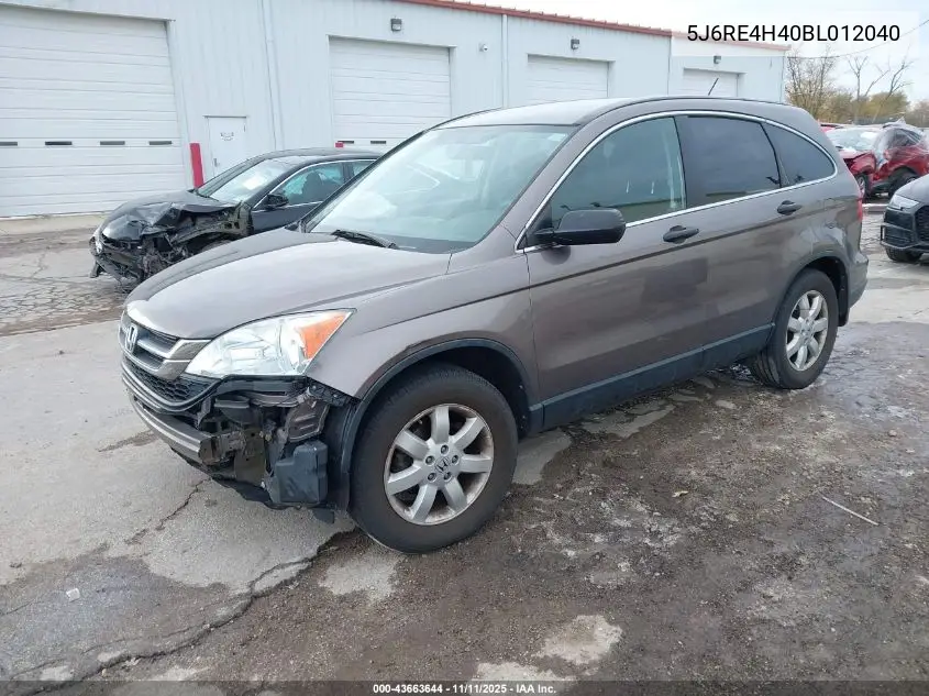 5J6RE4H40BL012040 2011 Honda Cr-V Se