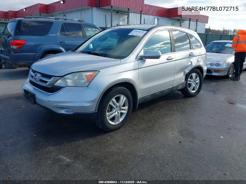 5J6RE4H77BL072715 2011 Honda Cr-V Ex-L
