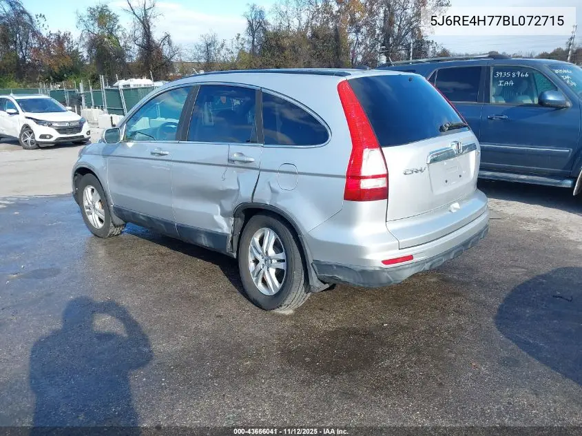 5J6RE4H77BL072715 2011 Honda Cr-V Ex-L