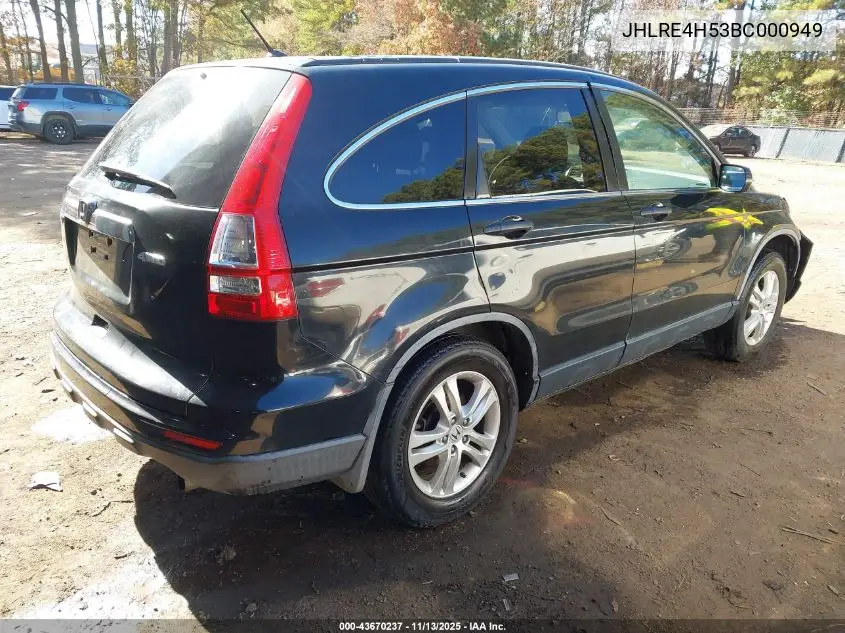 JHLRE4H53BC000949 2011 Honda Cr-V Ex