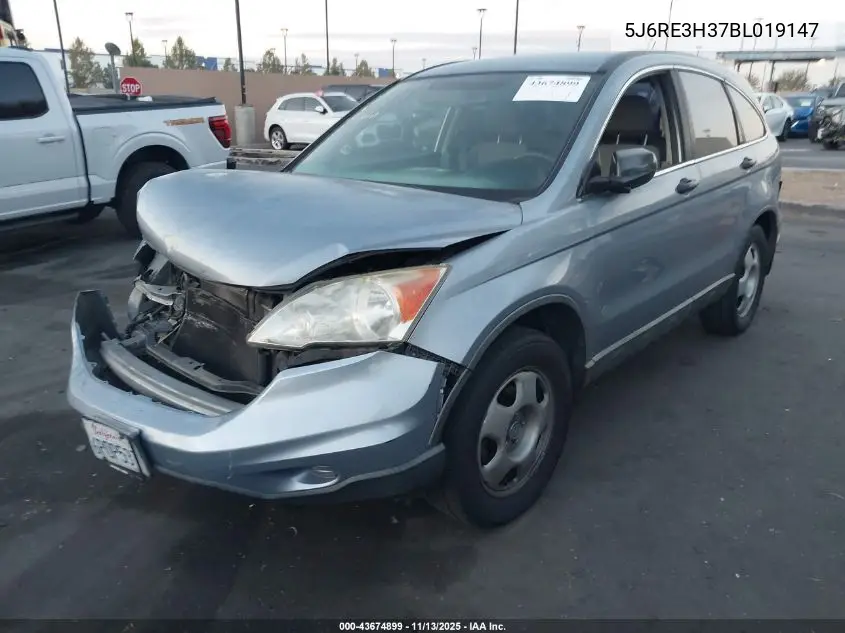 5J6RE3H37BL019147 2011 Honda Cr-V Lx
