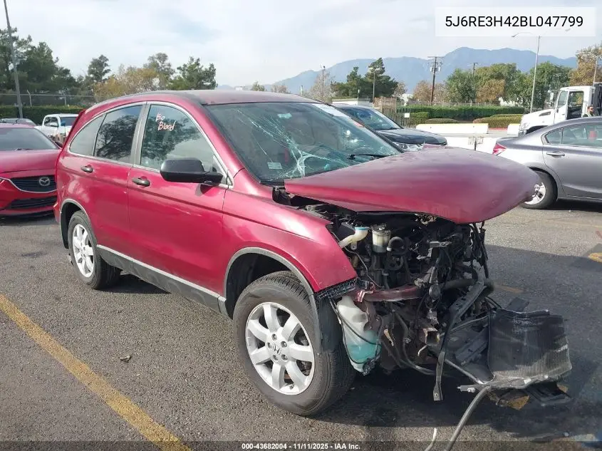 5J6RE3H42BL047799 2011 Honda Cr-V Se