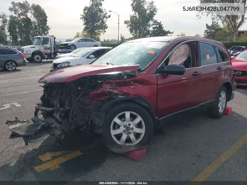 5J6RE3H42BL047799 2011 Honda Cr-V Se