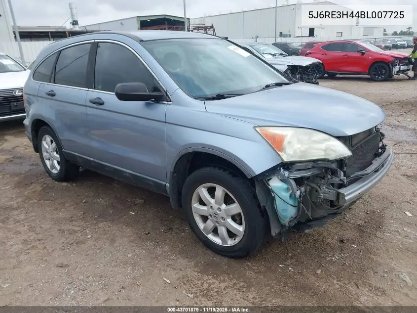 5J6RE3H44BL007725 2011 Honda Cr-V Se