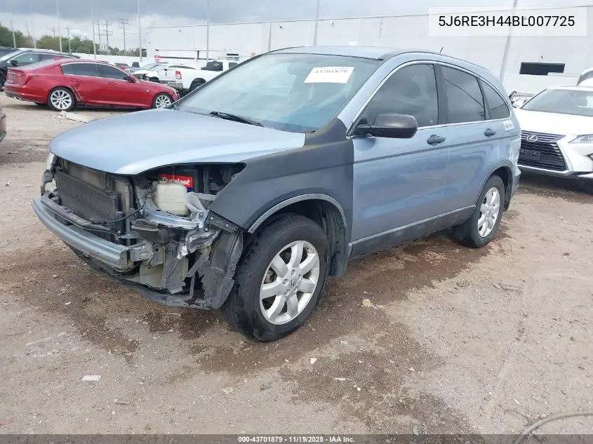 5J6RE3H44BL007725 2011 Honda Cr-V Se