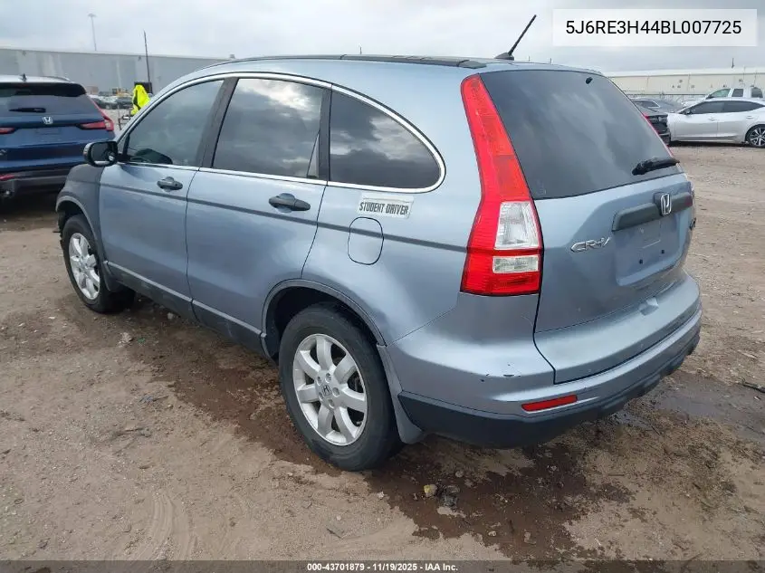 5J6RE3H44BL007725 2011 Honda Cr-V Se