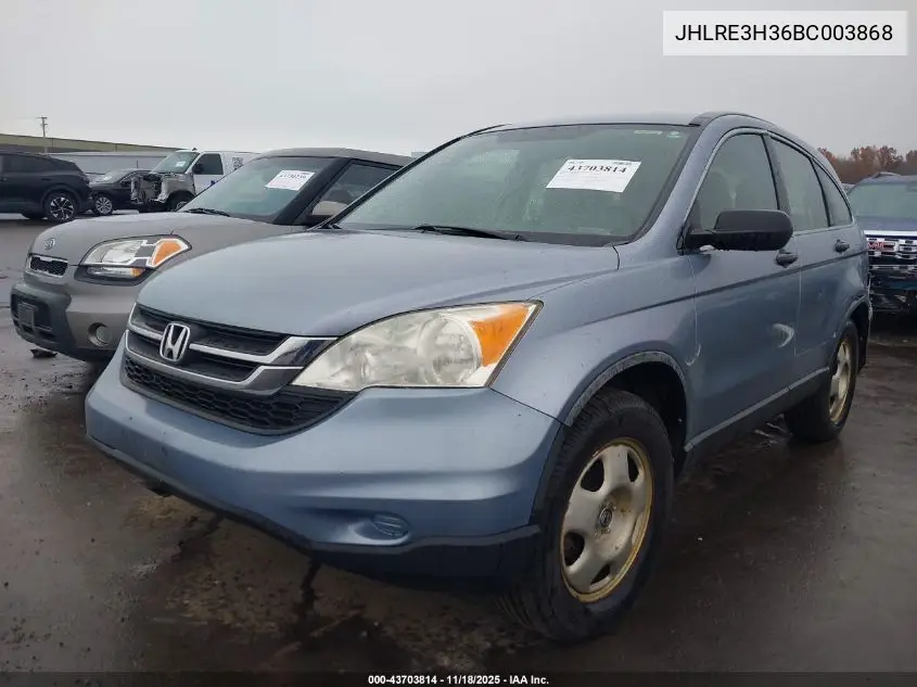 JHLRE3H36BC003868 2011 Honda Cr-V Lx
