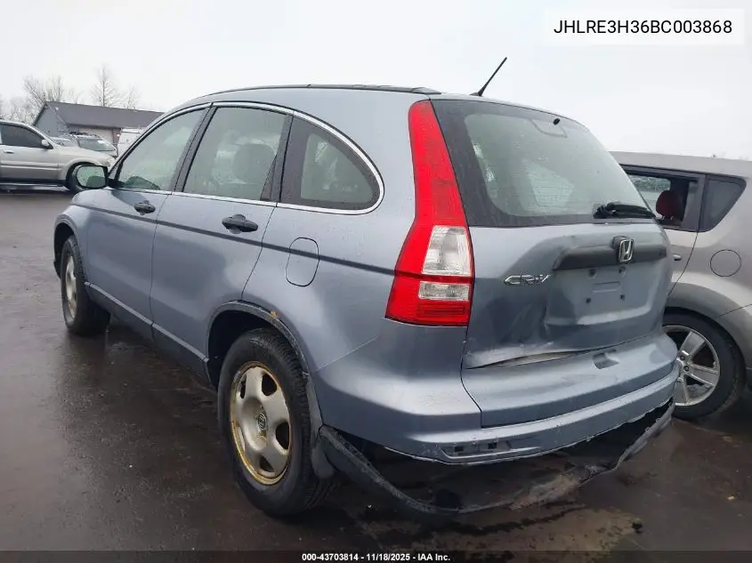 JHLRE3H36BC003868 2011 Honda Cr-V Lx