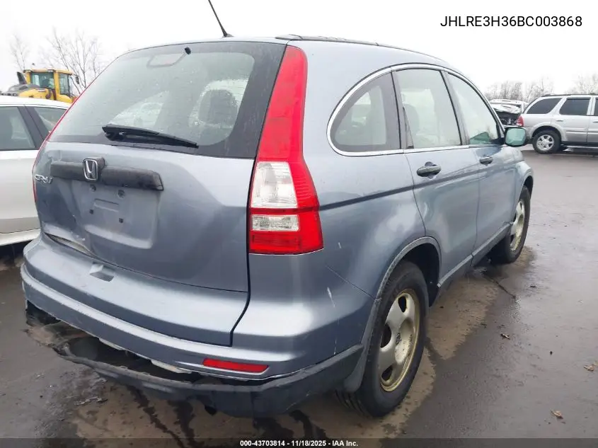JHLRE3H36BC003868 2011 Honda Cr-V Lx