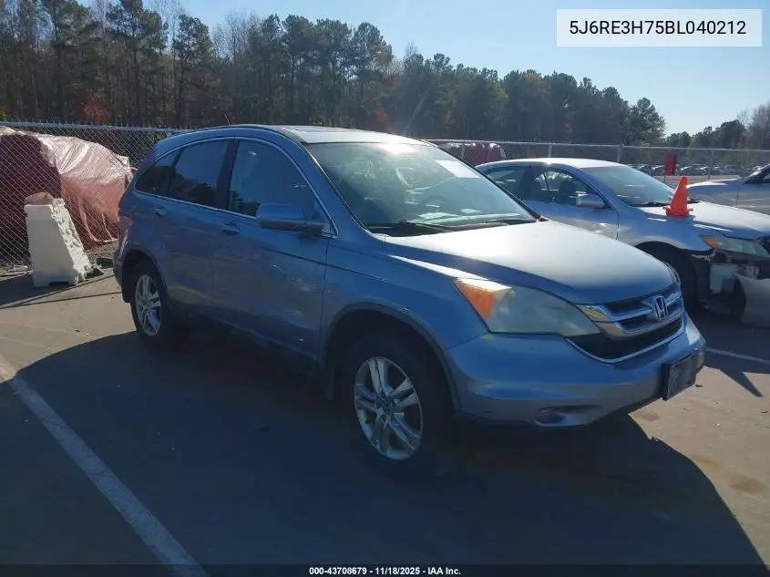 5J6RE3H75BL040212 2011 Honda Cr-V Ex-L