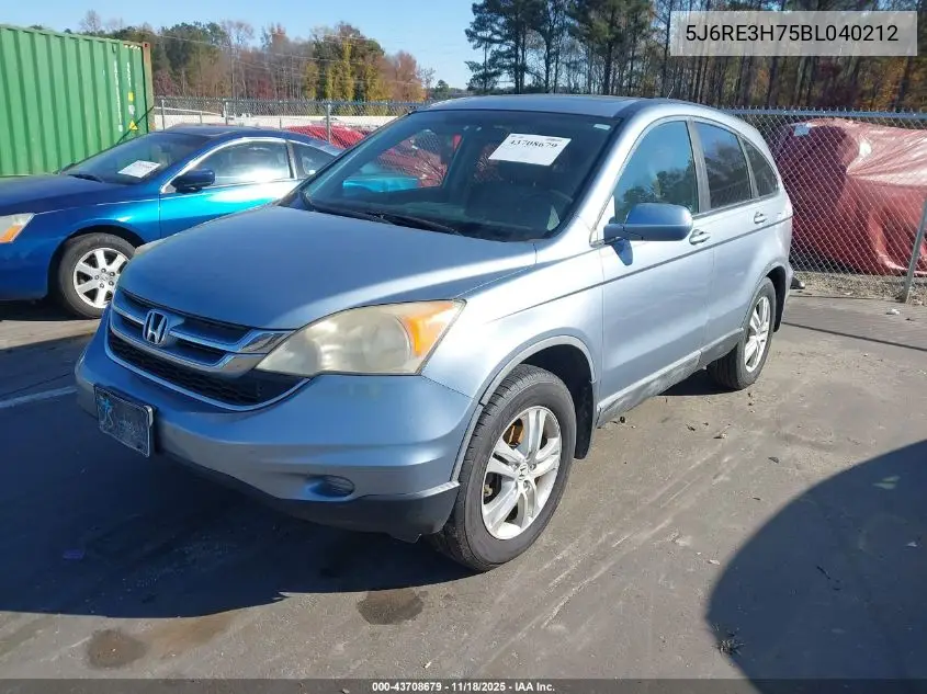 5J6RE3H75BL040212 2011 Honda Cr-V Ex-L