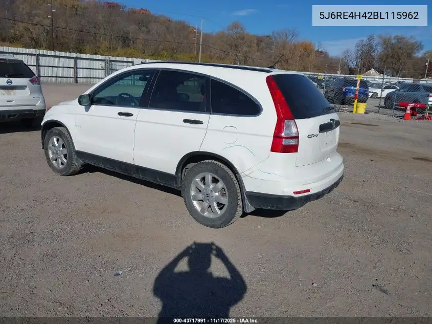 5J6RE4H42BL115962 2011 Honda Cr-V Se