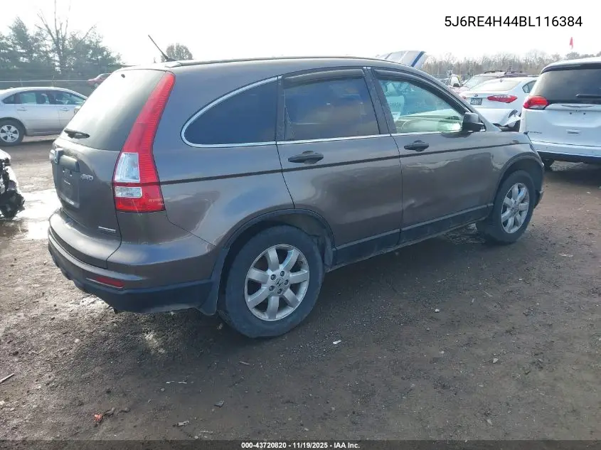 5J6RE4H44BL116384 2011 Honda Cr-V Se