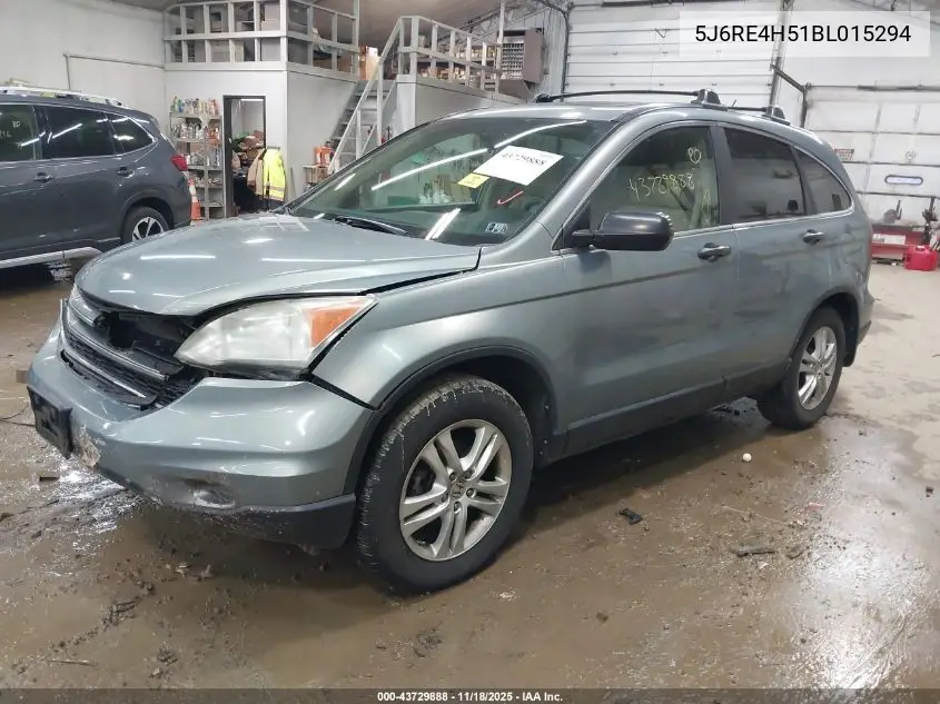 5J6RE4H51BL015294 2011 Honda Cr-V Ex