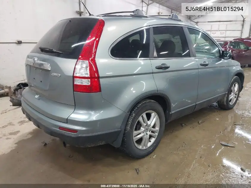 5J6RE4H51BL015294 2011 Honda Cr-V Ex