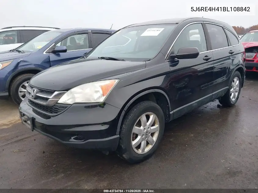 5J6RE4H41BL108842 2011 Honda Cr-V Se