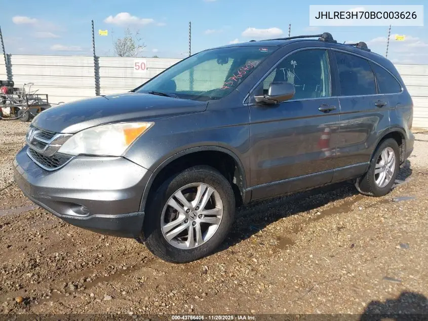 JHLRE3H70BC003626 2011 Honda Cr-V Ex-L