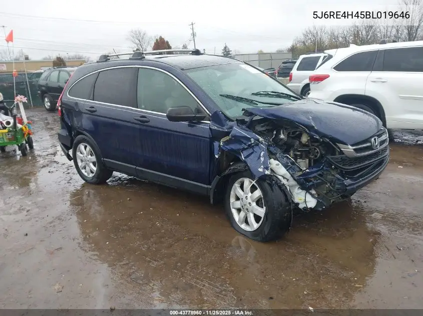 5J6RE4H45BL019646 2011 Honda Cr-V Se