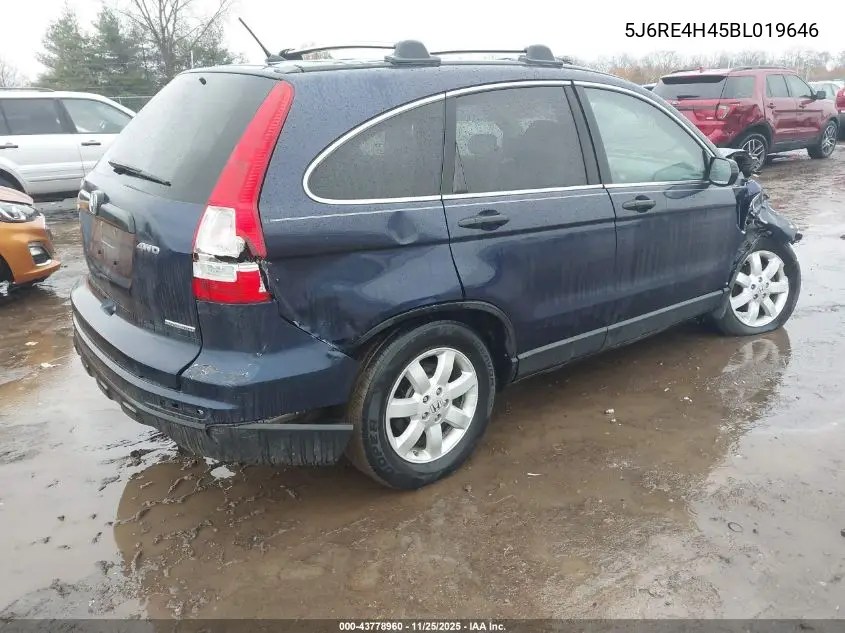 5J6RE4H45BL019646 2011 Honda Cr-V Se