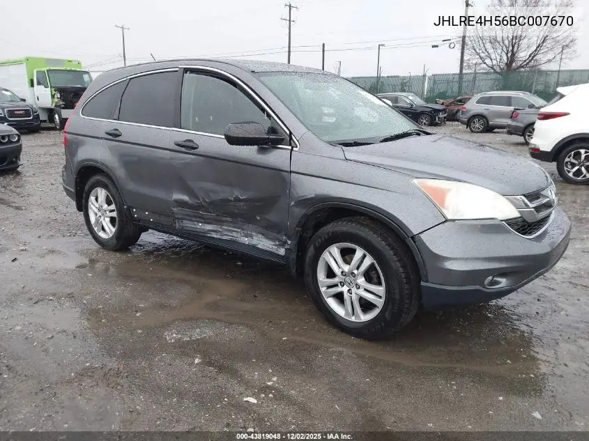 JHLRE4H56BC007670 2011 Honda Cr-V Ex
