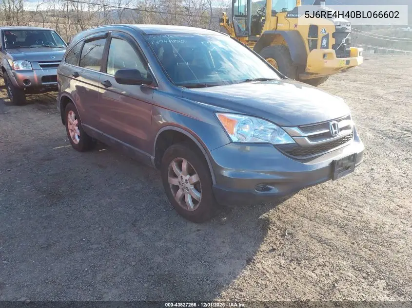 5J6RE4H40BL066602 2011 Honda Cr-V Se