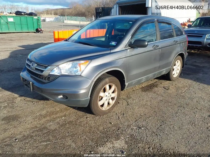 5J6RE4H40BL066602 2011 Honda Cr-V Se