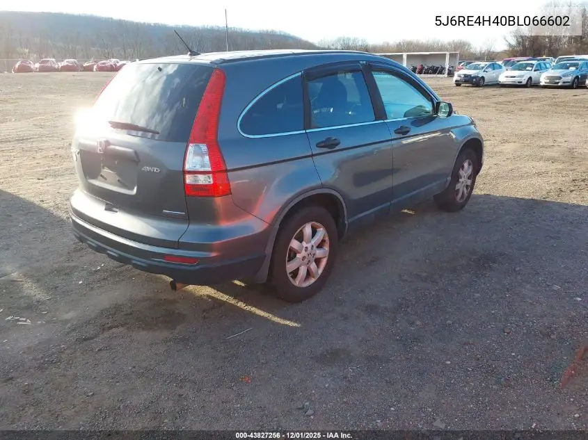 5J6RE4H40BL066602 2011 Honda Cr-V Se