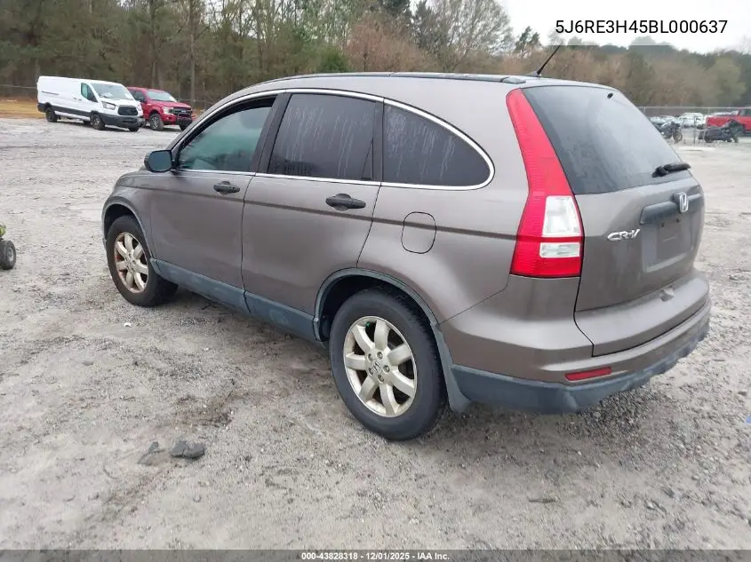 5J6RE3H45BL000637 2011 Honda Cr-V Se