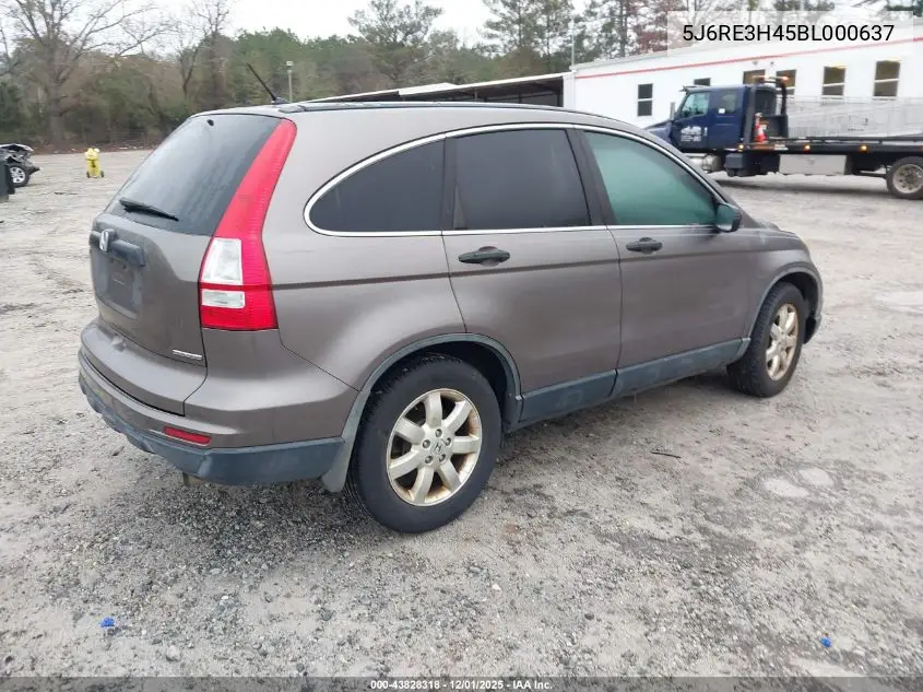 5J6RE3H45BL000637 2011 Honda Cr-V Se