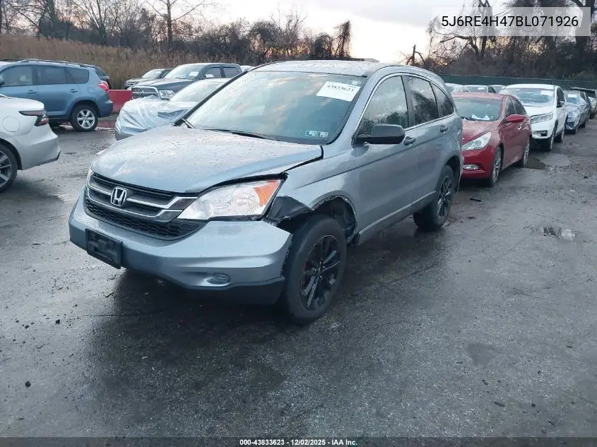 5J6RE4H47BL071926 2011 Honda Cr-V Se