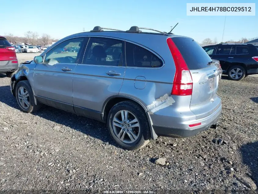 JHLRE4H78BC029512 2011 Honda Cr-V Ex-L