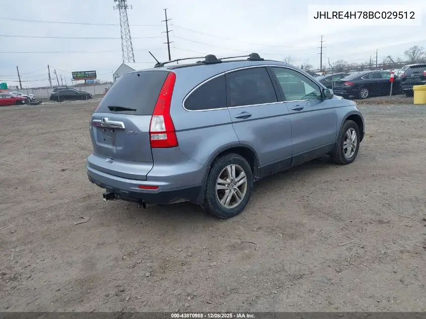 JHLRE4H78BC029512 2011 Honda Cr-V Ex-L