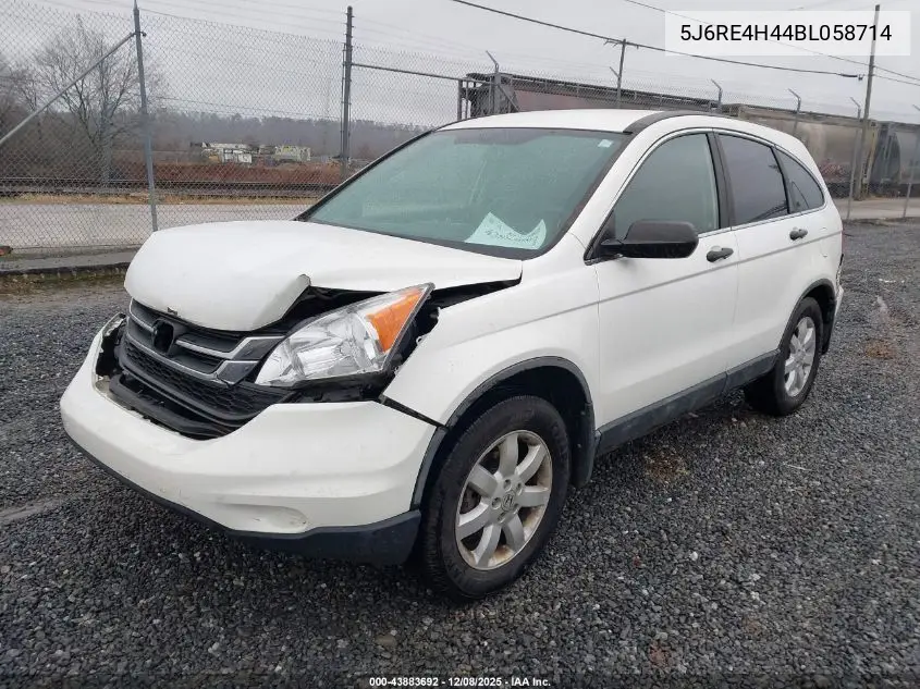 5J6RE4H44BL058714 2011 Honda Cr-V Se