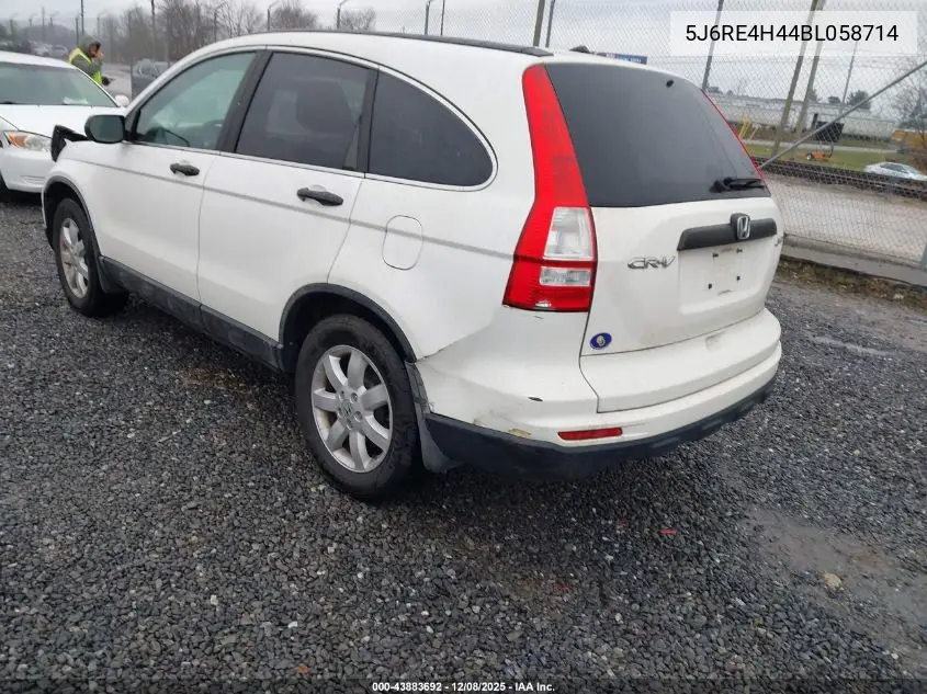 5J6RE4H44BL058714 2011 Honda Cr-V Se