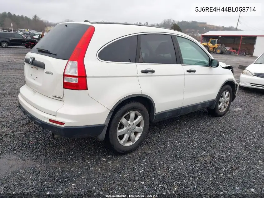5J6RE4H44BL058714 2011 Honda Cr-V Se