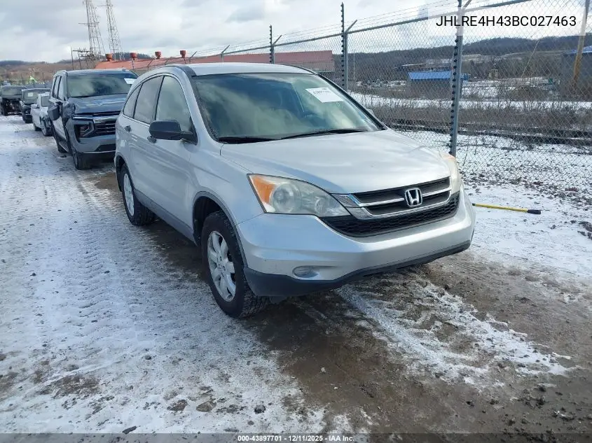 JHLRE4H43BC027463 2011 Honda Cr-V Se