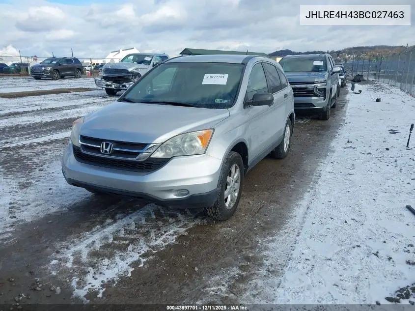 JHLRE4H43BC027463 2011 Honda Cr-V Se