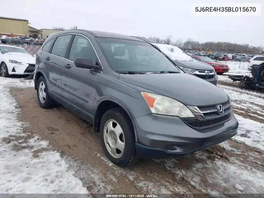 5J6RE4H35BL015670 2011 Honda Cr-V Lx