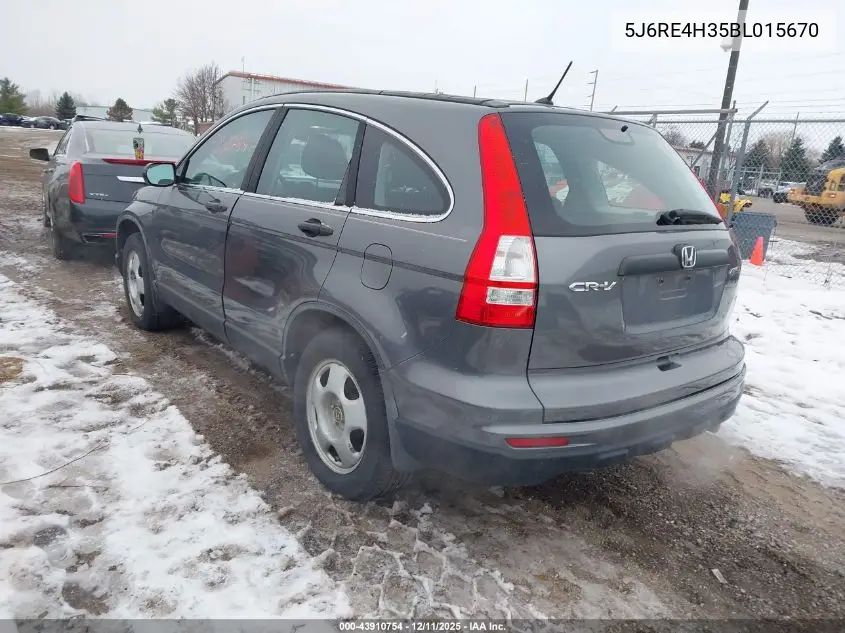 5J6RE4H35BL015670 2011 Honda Cr-V Lx