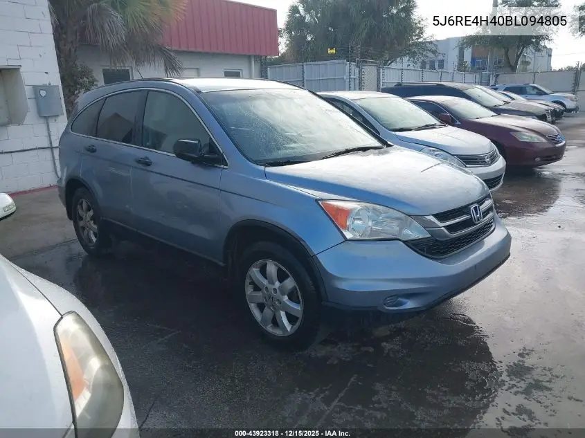 5J6RE4H40BL094805 2011 Honda Cr-V Se