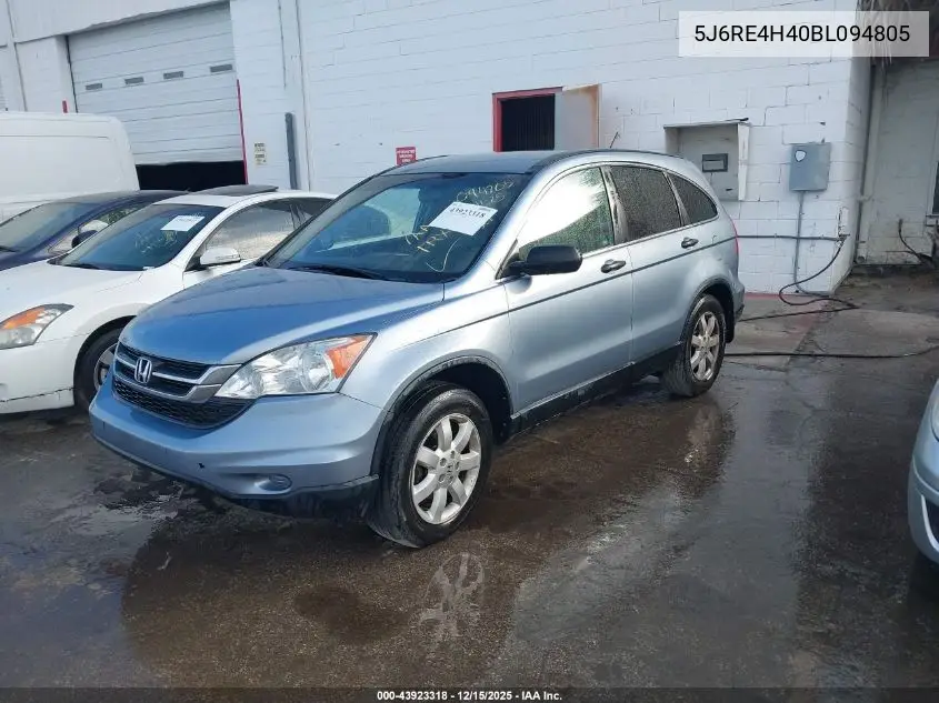 5J6RE4H40BL094805 2011 Honda Cr-V Se