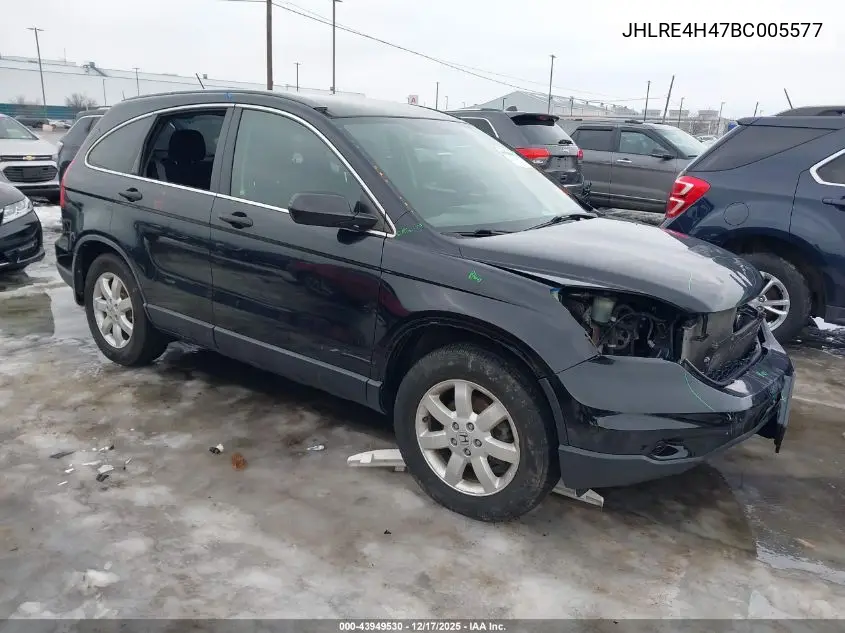 JHLRE4H47BC005577 2011 Honda Cr-V Se